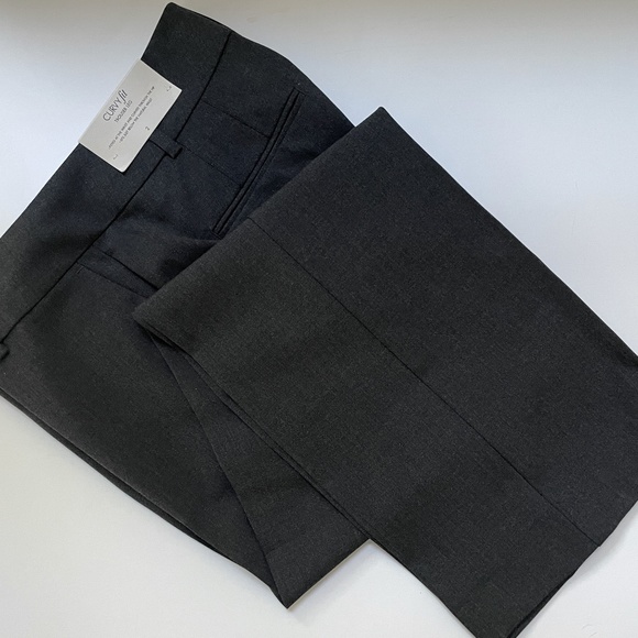 Ann Taylor Dark Gray Slacks - Curvy Fit - Trouser Leg - Size 2 - Picture 1 of 3